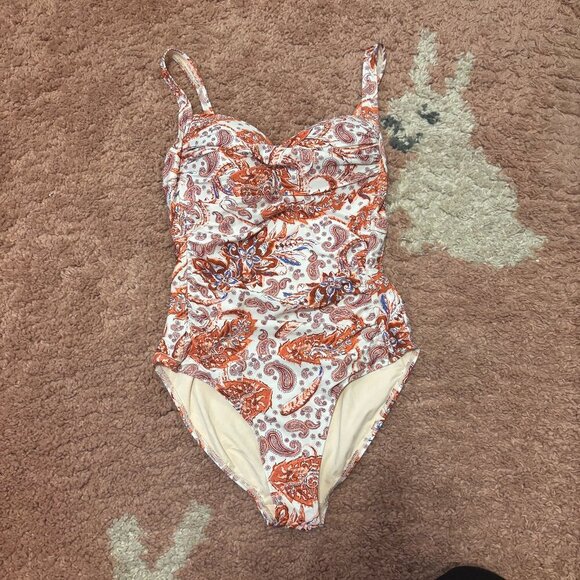 Nip Tuck Other - Nip Tuck Swim Size US 8 Floral One Piece Paisley Copper Swimsuit Multi-Fit Cup